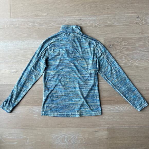 Lululemon Men's Surge Warm 1/2 Zip Space Dye Camo Deep Navy Alberta Lake Small - Picture 5 of 6